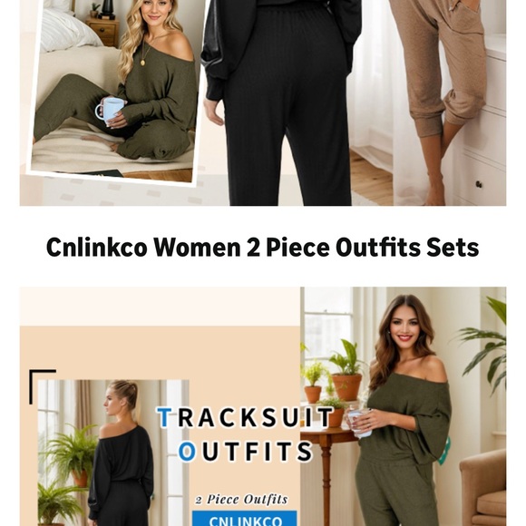 Black Women's Track Pants & Top Set…NWOT Size XL - Picture 4 of 4